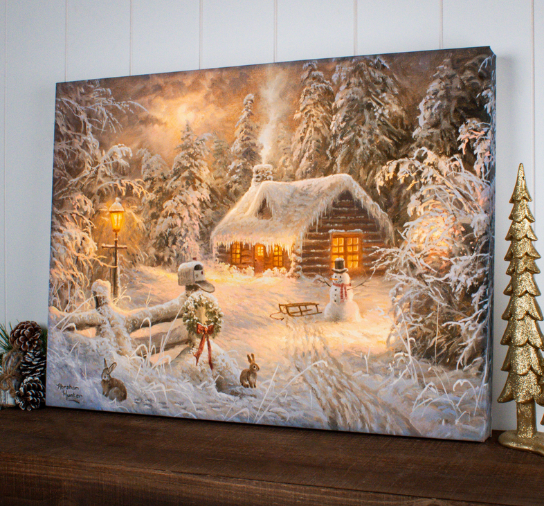 Holiday Home Illuminated Wall Art