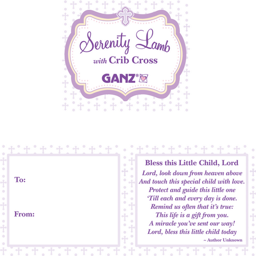 Serenity Lamb with Crib Cross - Girl