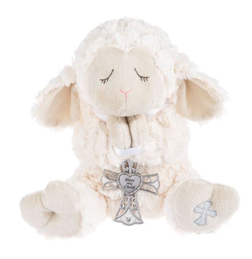 Serenity Lamb with Crib Cross - Gender Neutral