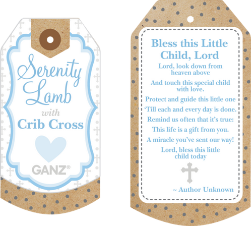 Serenity Lamb with Crib Cross - Gender Neutral