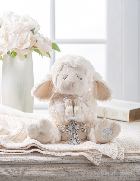 Serenity Lamb with Crib Cross - Gender Neutral