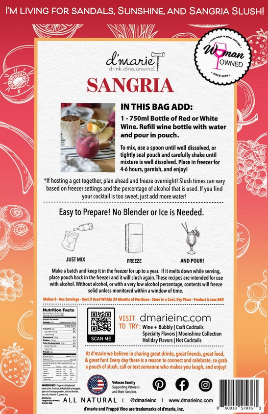 Sangria Craft Cocktail Slush Mix