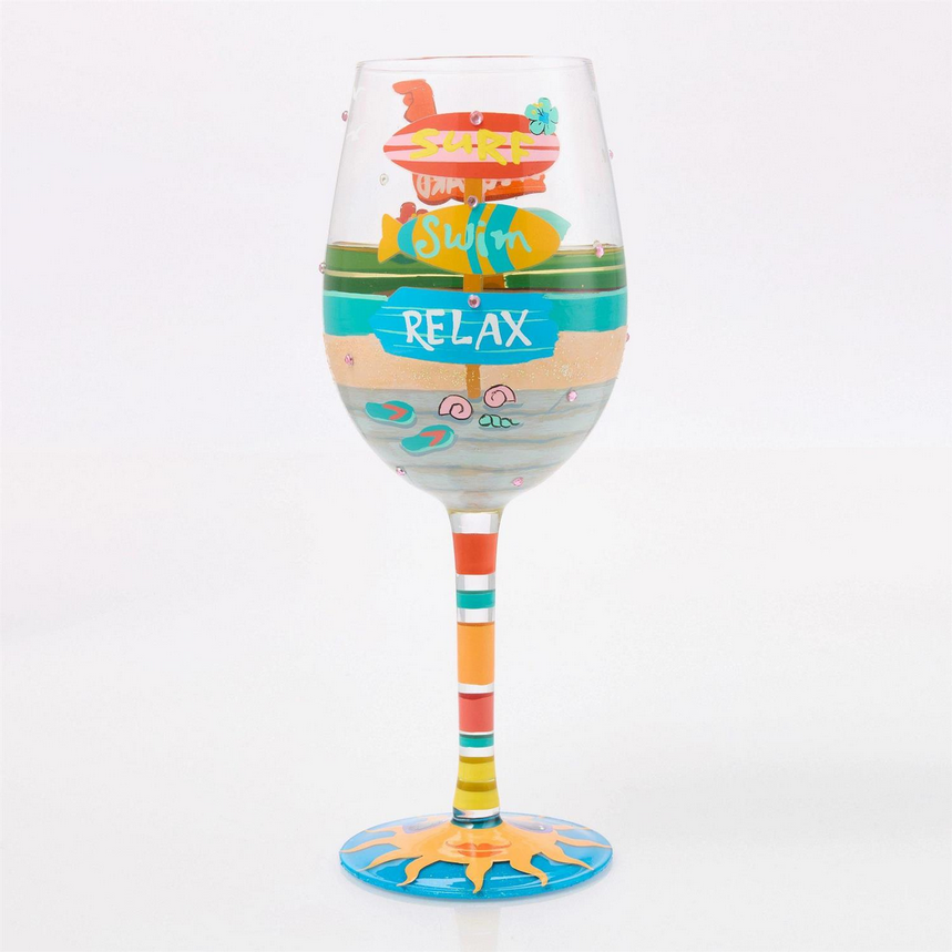 Beach Boardwalk Lolita Wine Glass