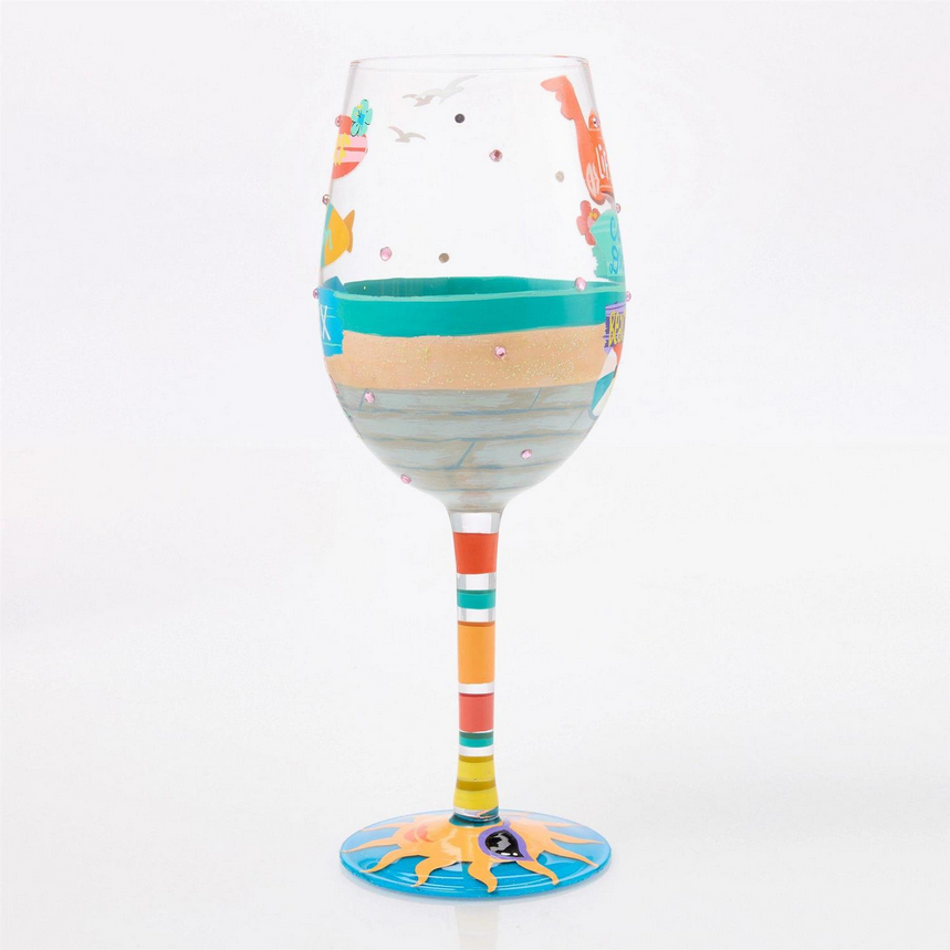Beach Boardwalk Lolita Wine Glass