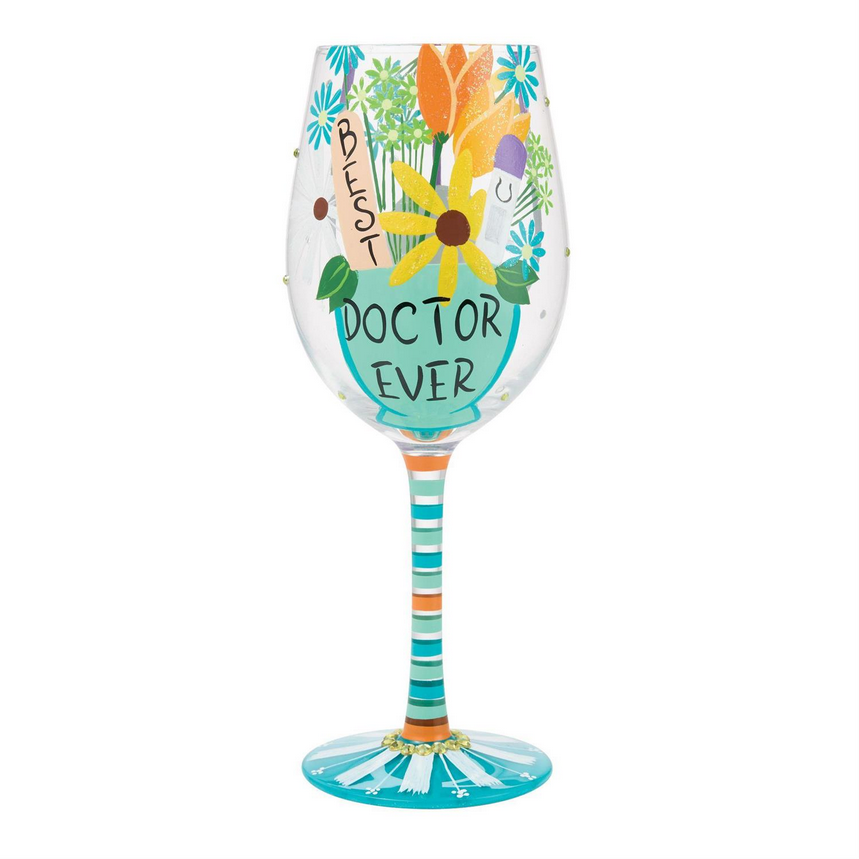 Best Doctor Ever Lolita Wine Glass