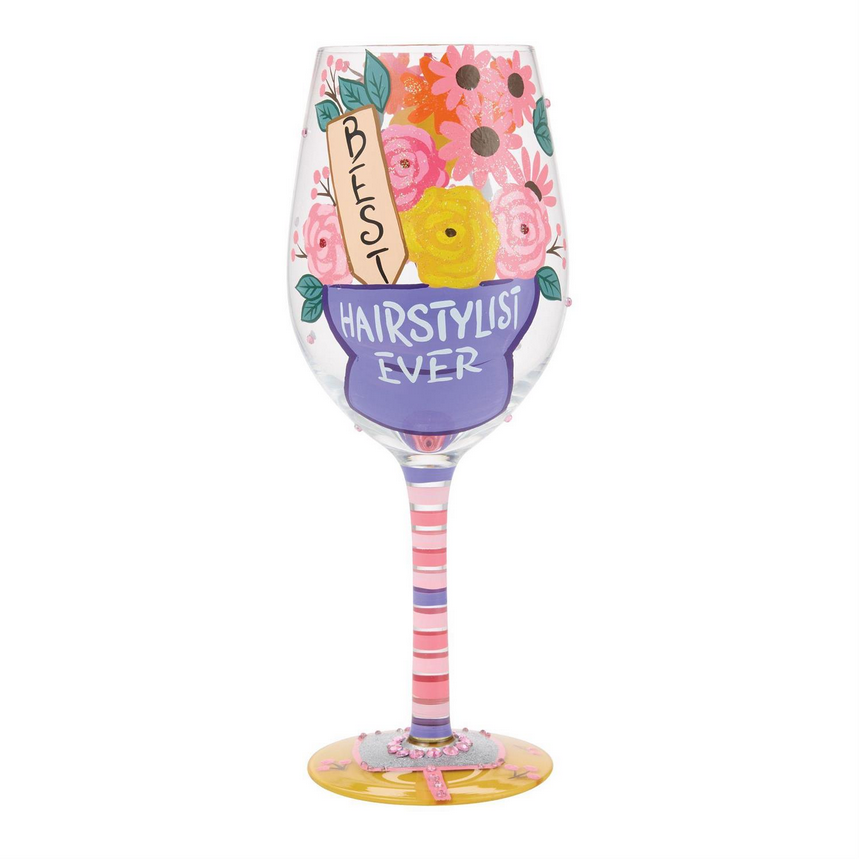 Best Hairstylist Ever Lolita Wine Glass