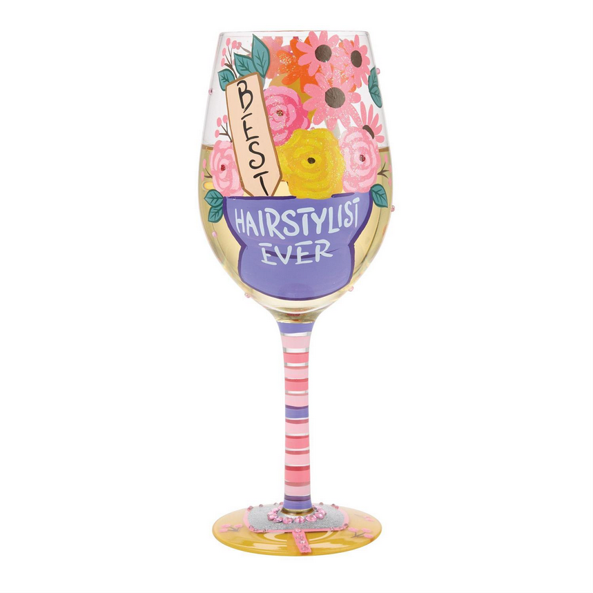 Best Hairstylist Ever Lolita Wine Glass