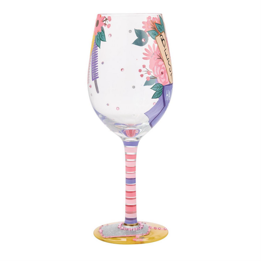 Best Hairstylist Ever Lolita Wine Glass