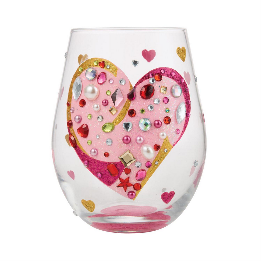 Jewels Of The Heart Lolita Stemless Wine Glass
