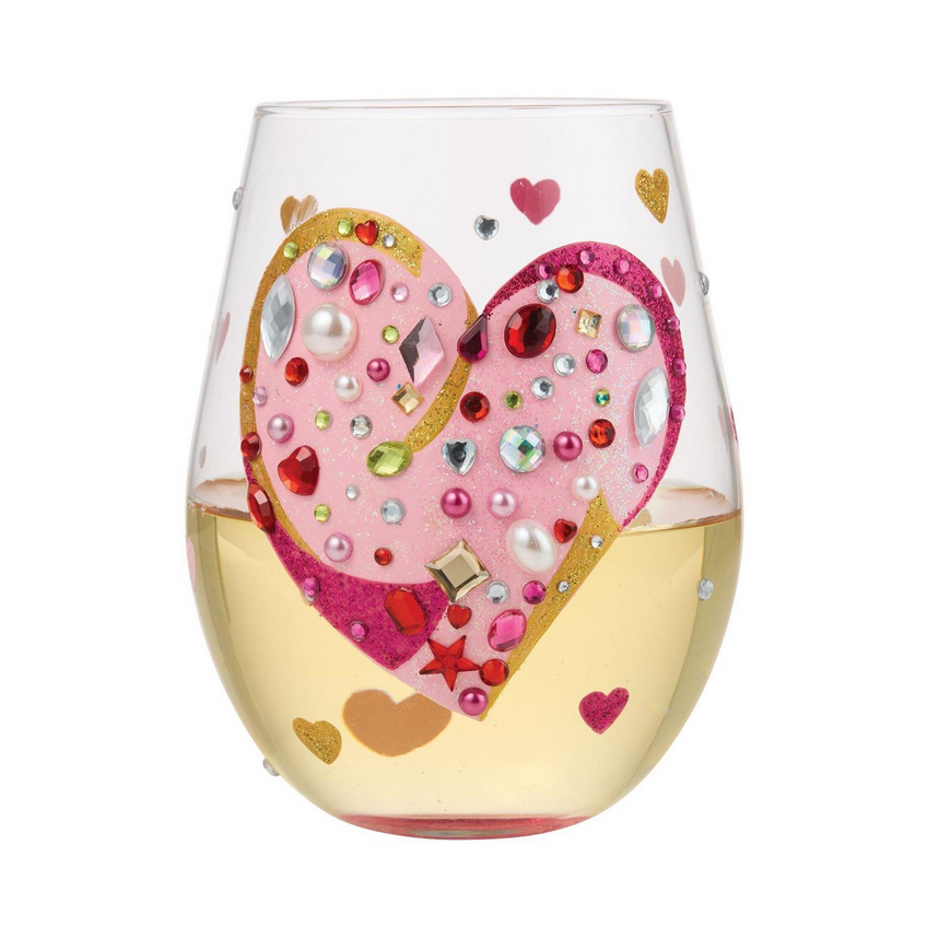 Jewels Of The Heart Lolita Stemless Wine Glass
