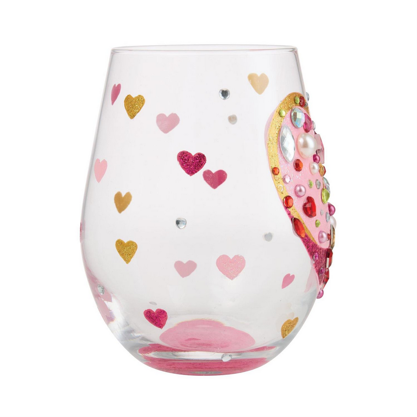 Jewels Of The Heart Lolita Stemless Wine Glass