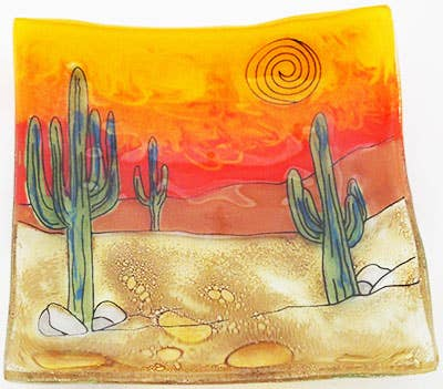 Saguaro Cactus Day Square Dish