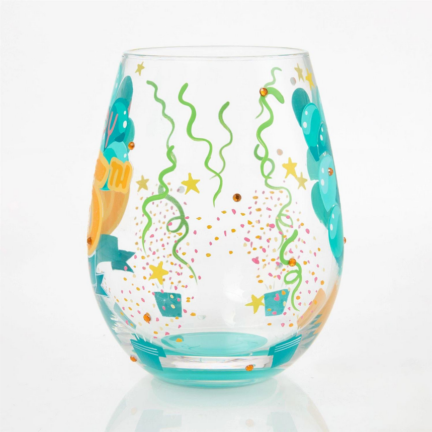 Happy 65th Birthday Lolita Stemless Wine Glass