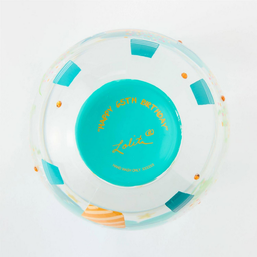 Happy 65th Birthday Lolita Stemless Wine Glass