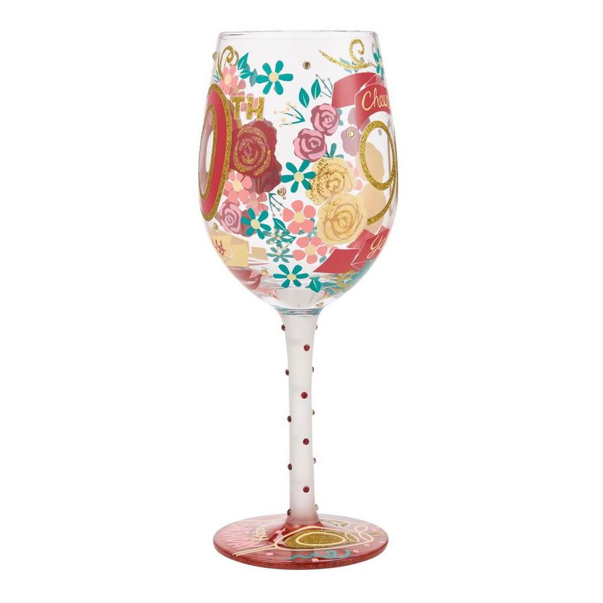 Happy 90th Birthday Lolita Wine Glass