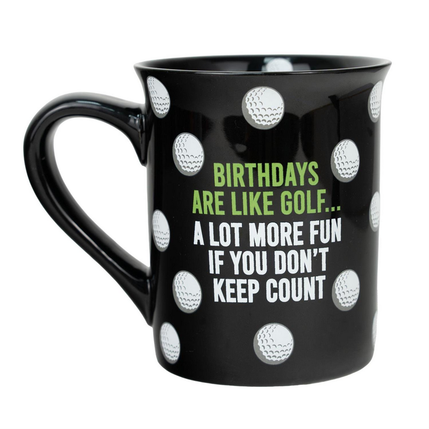 Over The Hill Birthday Golf Mug