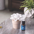 Sunflower Porcelain Aroma Diffuser w/Peppermint Oil