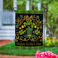 St. Patrick's Day Ornate Suede Garden Flag