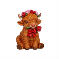 Highland Cow Valentine's Figurines
