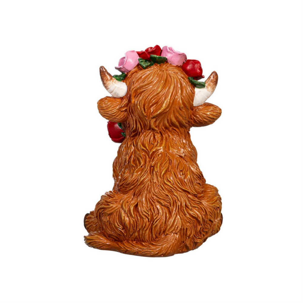 Highland Cow Valentine's Figurines