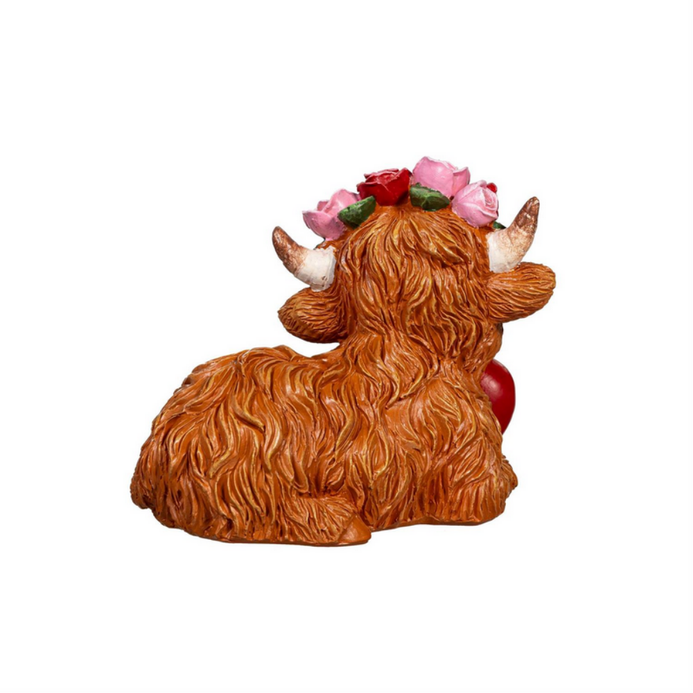 Highland Cow Valentine's Figurines