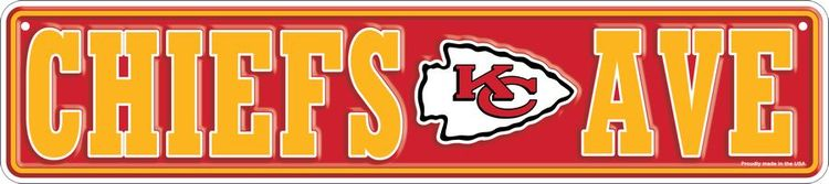 Kansas City Chiefs Small Street Sign