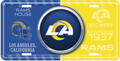 Los Angeles Rams Bullseye License Plate