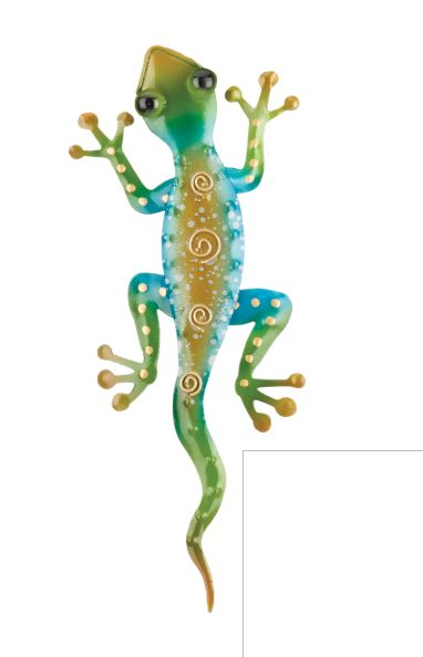 Rainbow Green Gecko Wall Decor