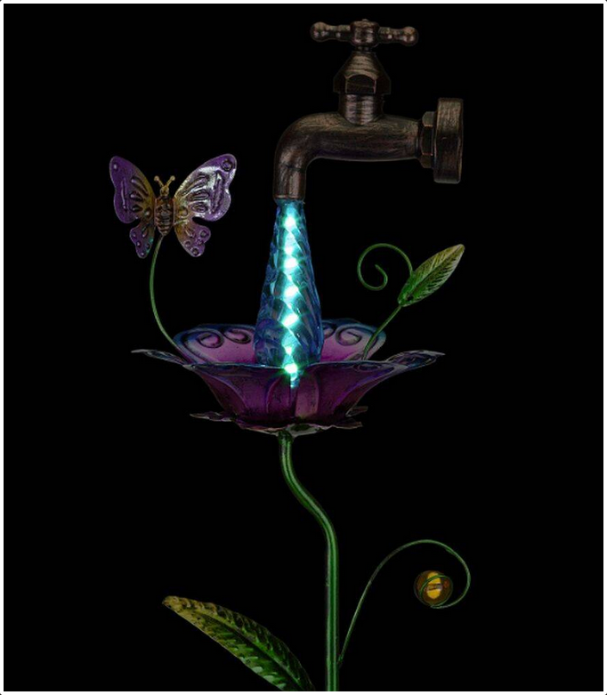 Butterfly Waterdrop Solar Stake