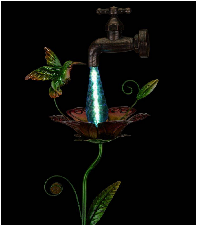 Hummingbird Waterdrop Solar Stake
