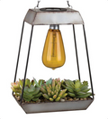 Pyramid Shape Edison Bulb Solar Lantern