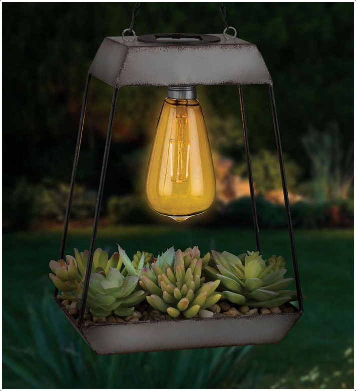 Pyramid Shape Edison Bulb Solar Lantern