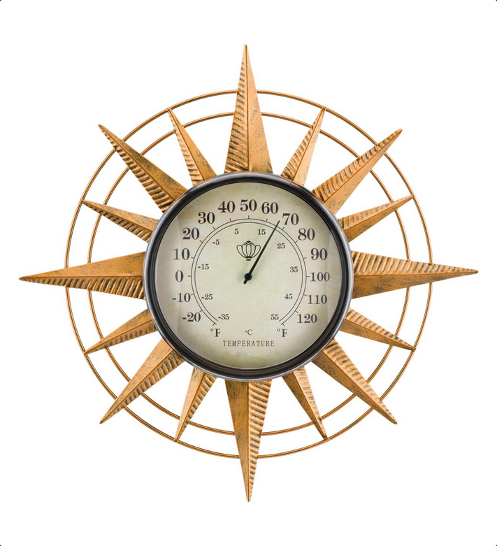Wall Compass/Thermometer