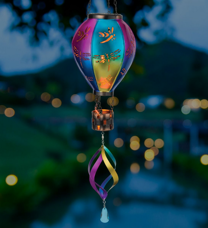 Dragonfly Hot Air Balloon/Spinner Solar Lantern