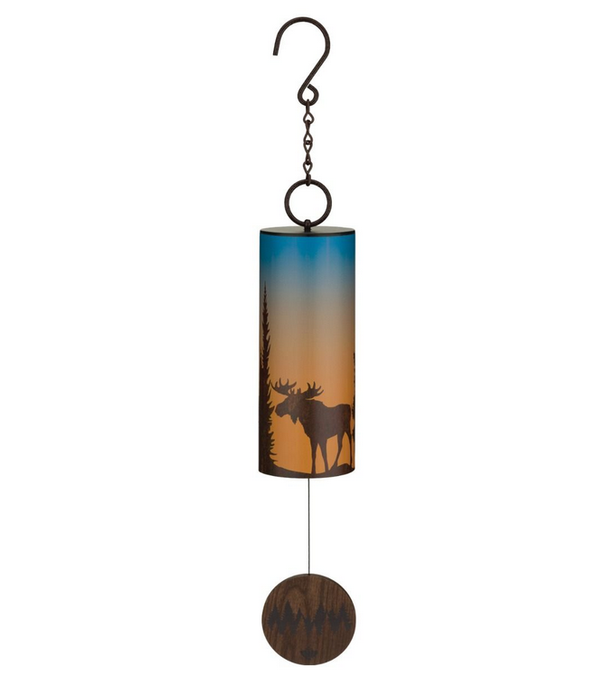 Moose Night Sky Wind Bell