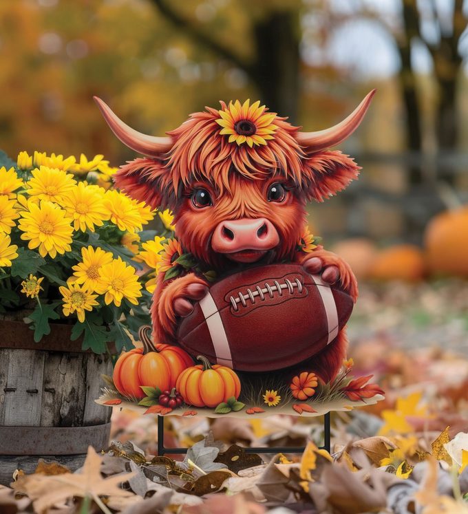 Highland Cow Stake/Wall Decor