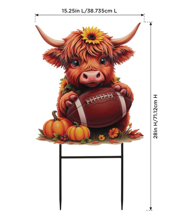 Highland Cow Stake/Wall Decor