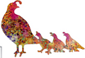 Quail Family Screen Door Magnet