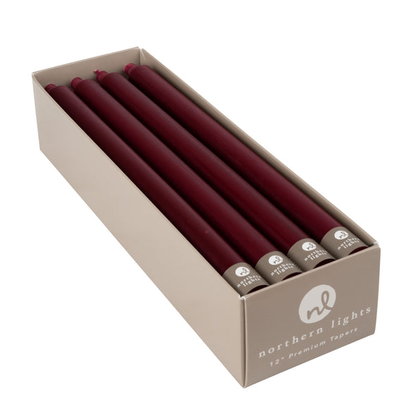 12" Taper Candle - Bordeaux