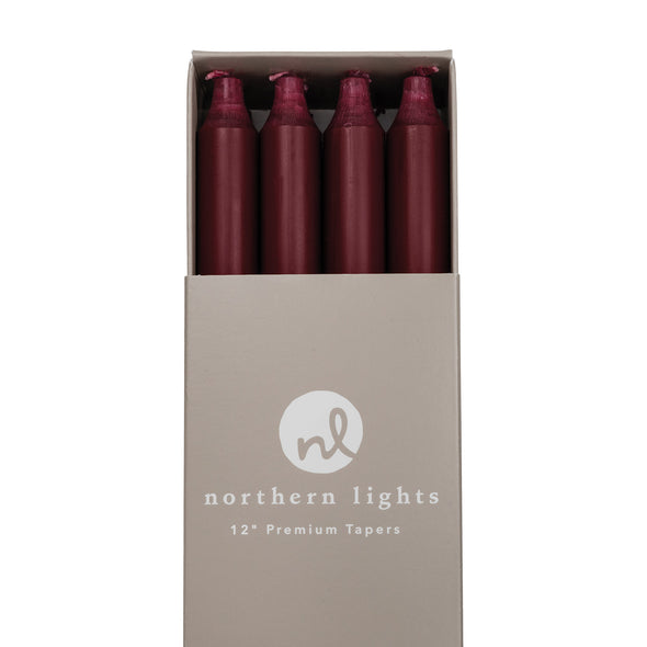 12" Taper Candle - Bordeaux