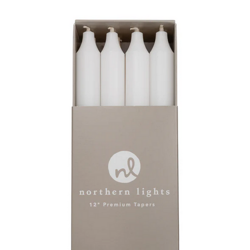 12" Taper Candle - Pure White