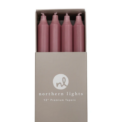 12" Taper Candles - Rosewood