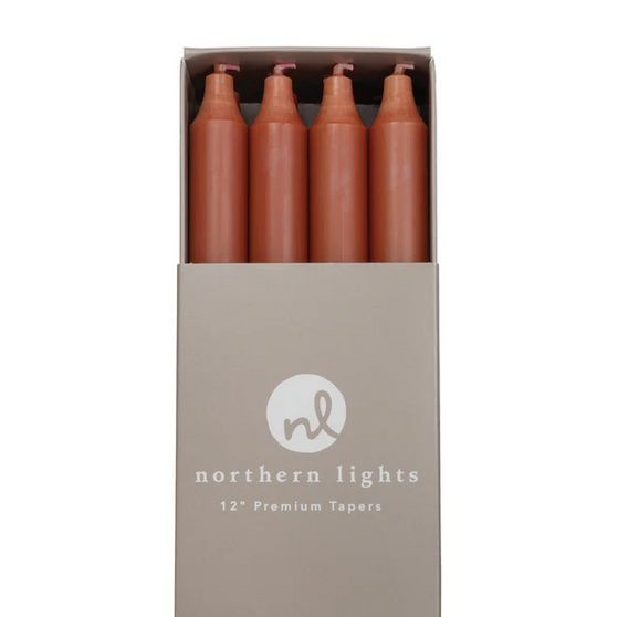 12" Taper Candles - Terra Cotta