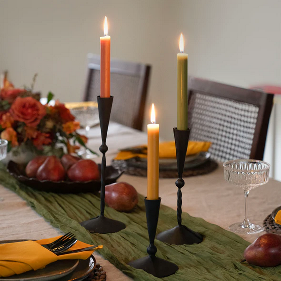 7" Taper Candle - Moss Green