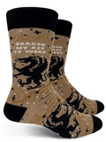 Dragon My Ass To Work Mens Crew Socks