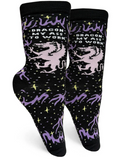Dragon My Ass To Work Womens Crew Socks