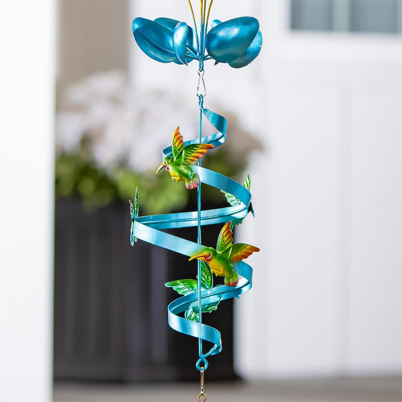 Metal Hummingbird Wind Twirler
