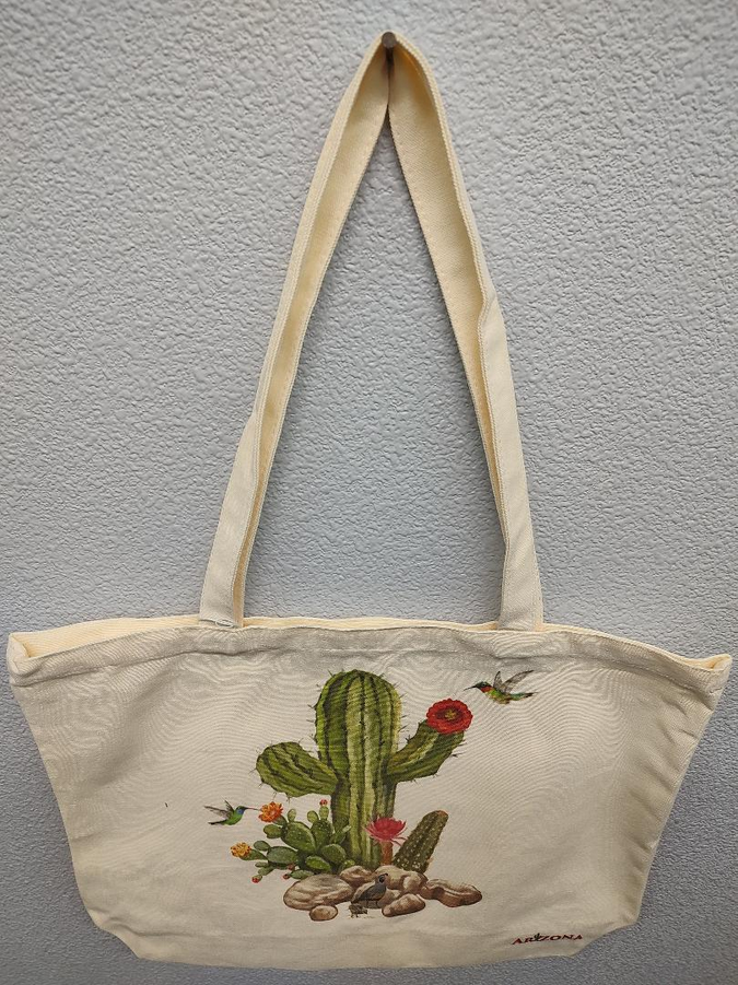 Arizona Cactus Canvas Tote Bag