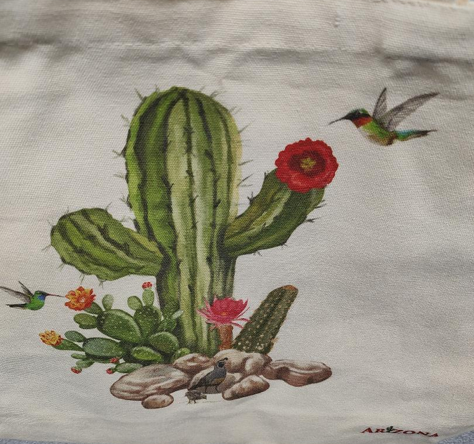 Arizona Cactus Canvas Tote Bag