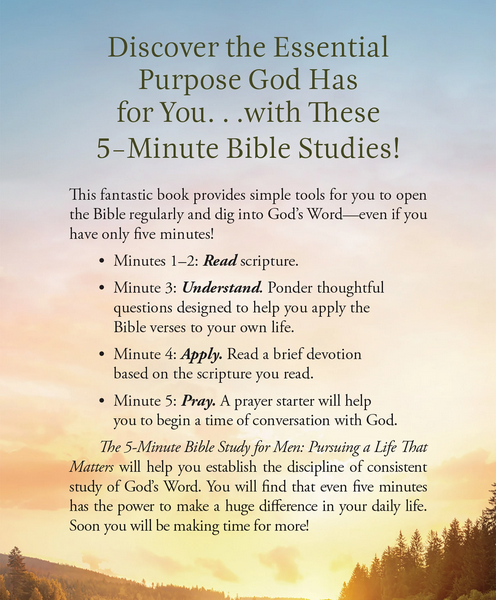 The 5-Minute Bible Study For Men - Pursuing a Life That Matters